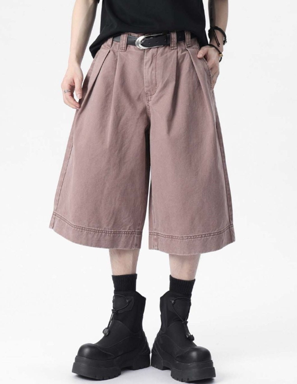 💕 프** 피그먼트 핀턱 버뮤다 팬츠 (남녀공용)