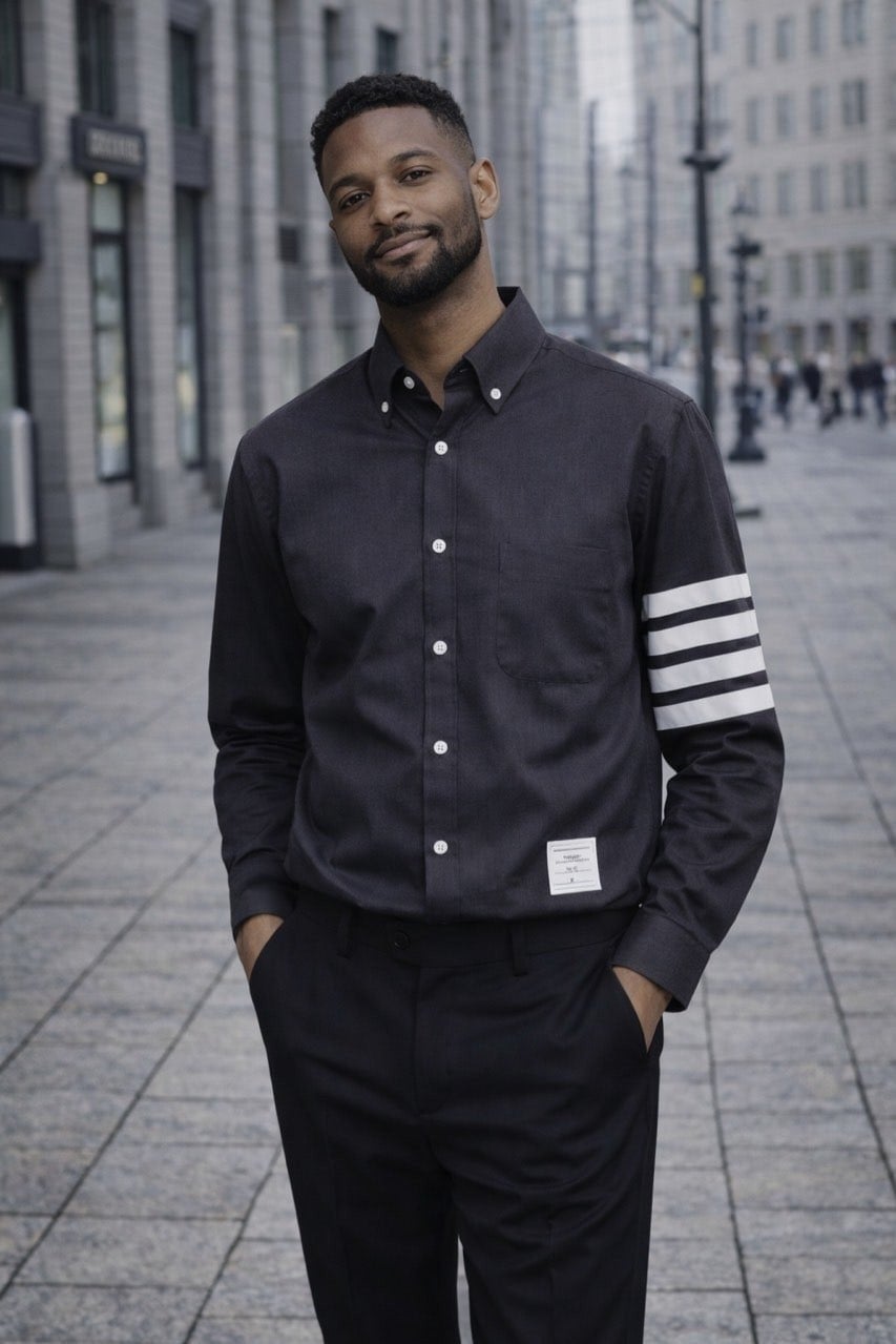 💕 톰* 샴브레이 다크 셔츠