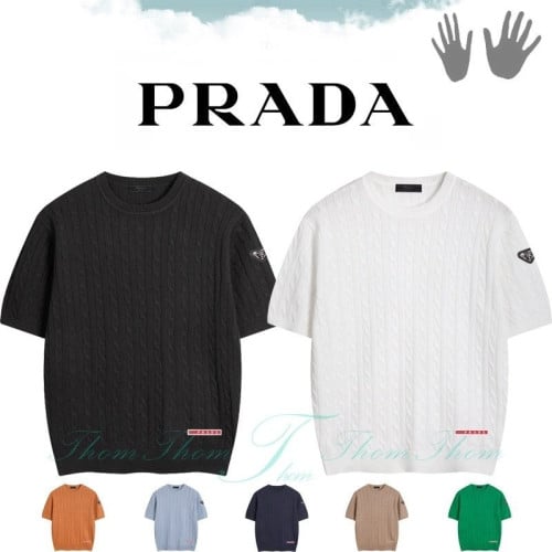 💕 프** 꽈베기 라운드 반팔 니트