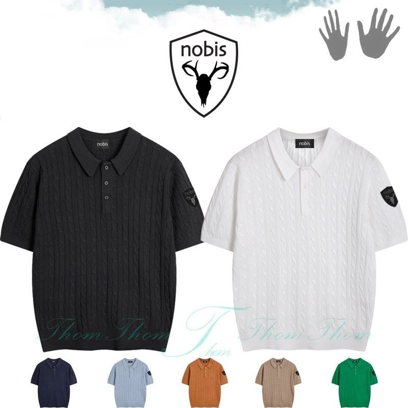 💕 노** 꽈베기 카라 반팔 니트