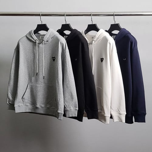 💕 꼼* 블랙와펜 코튼 후드티