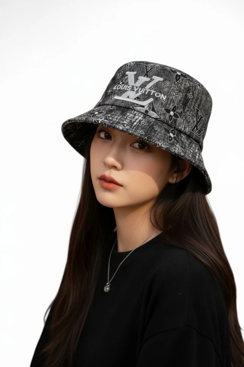 💕 루* 자수 모노그램 프린트 버킷햇 ✔수입