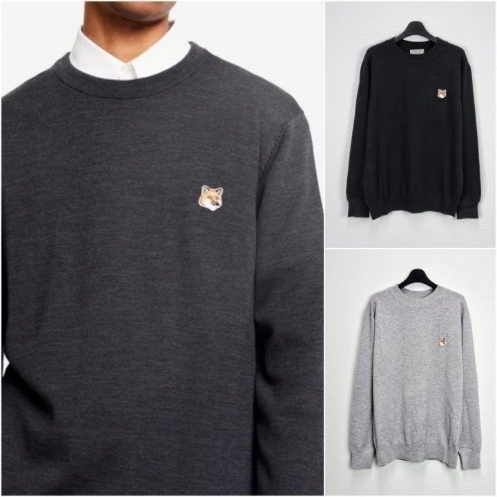 MG 브라운 폭스헤드  베이직 라운드 니트