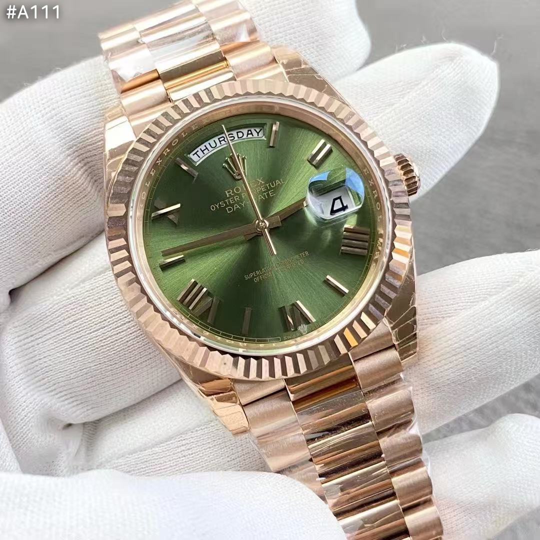 #로렉스 C공장 3255 데이데이트 올로즈골드 그린 다이얼 (프레지던트) 40MM