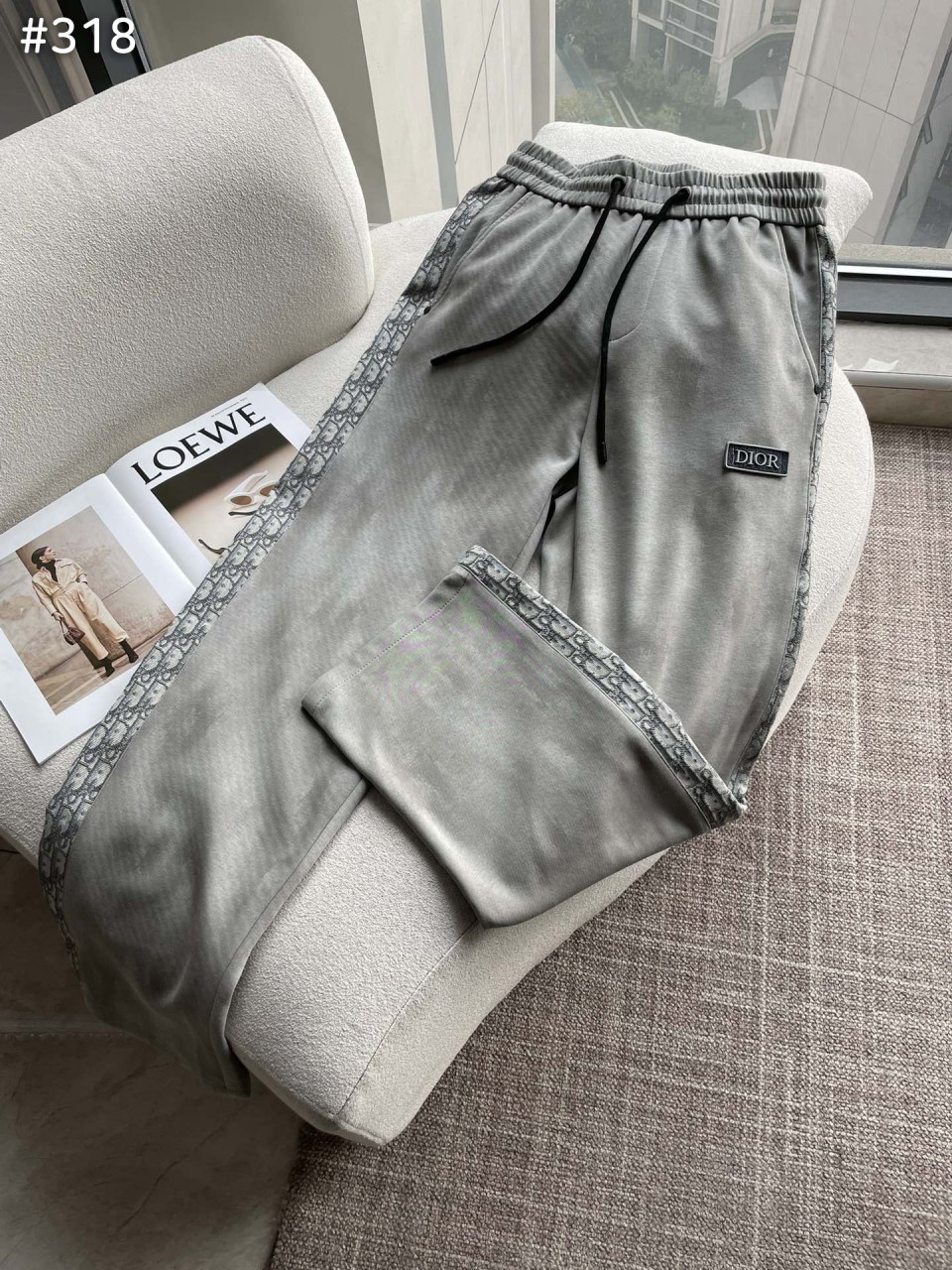 #디올 패치 오블리크 워싱 스웻 팬츠