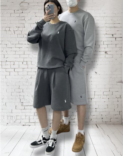 <폴로 맨투맨 반바지 세트>