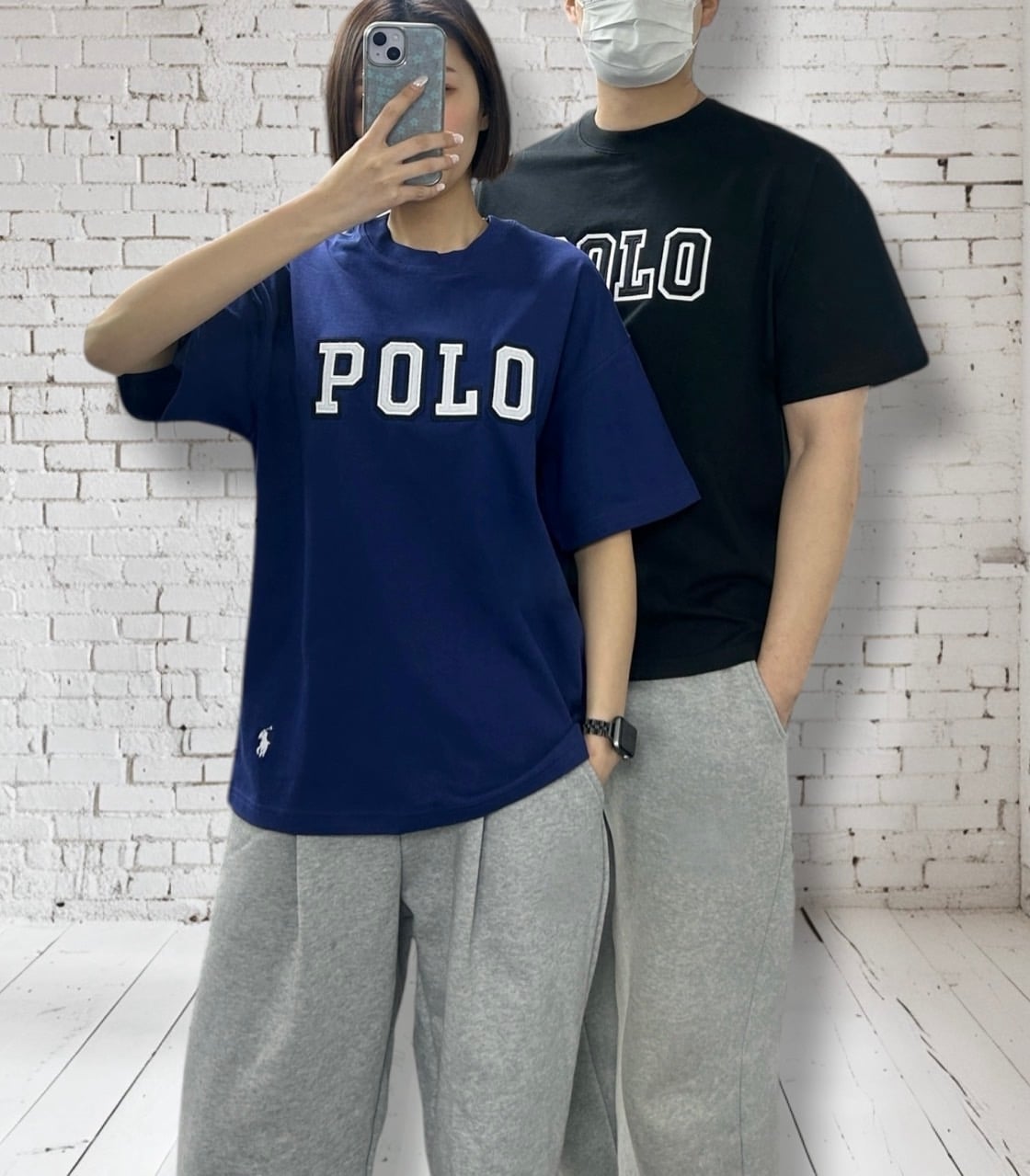 <폴로 자수와펜 반팔>