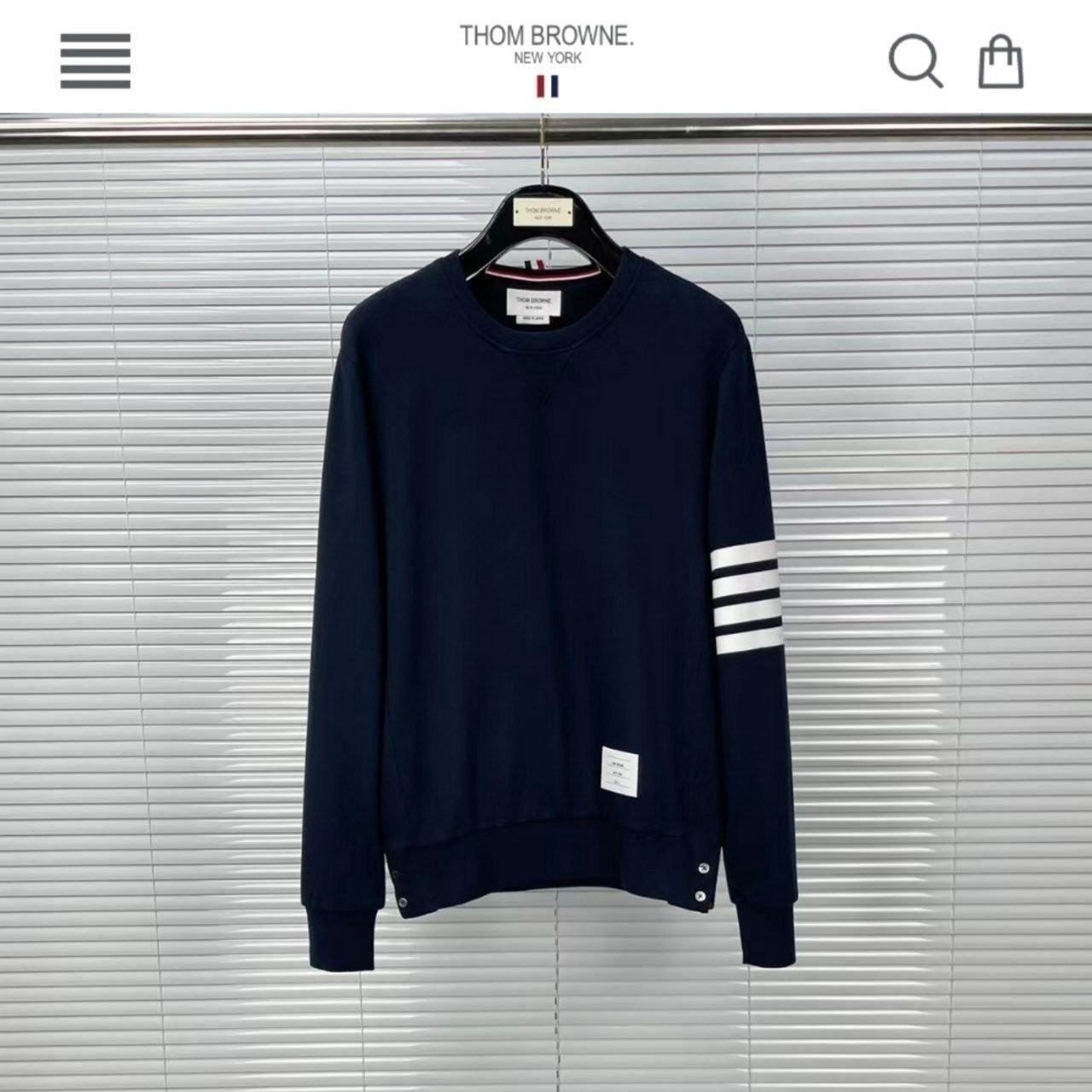 TB사선완장 시그니쳐 코튼 맨투맨