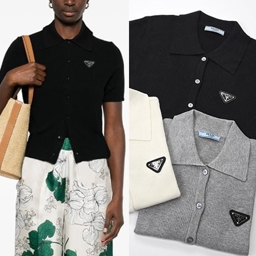 💕 프** 카라 반팔가디건