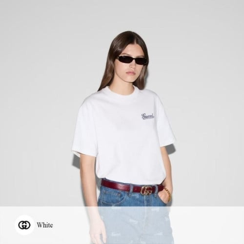 💕 구* 캘리 이탤릭 자수 티셔츠