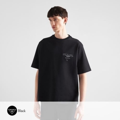 💕 프** 프린티드 레터링 로고 티셔츠