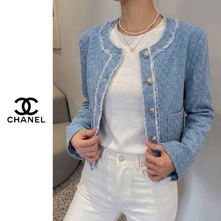 💕 샤* 데님 수술 라운드자켓