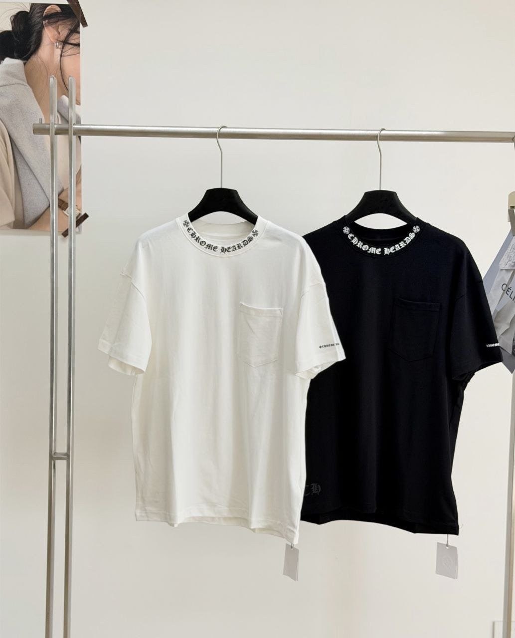 💕 크* 26 넥 레터링 반팔티셔츠 - 수입