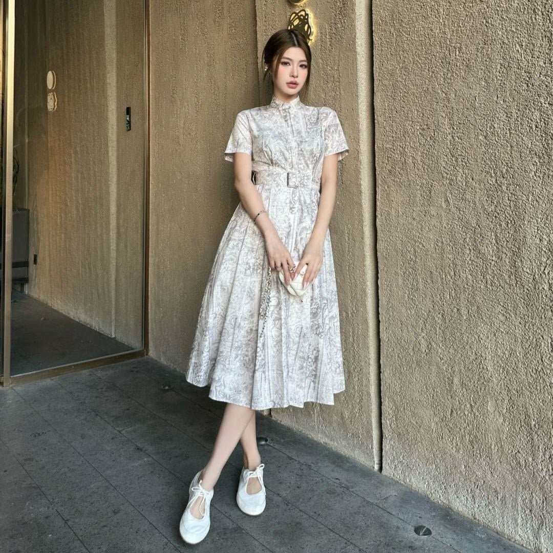 💕 디* 패턴 벨트 원피스