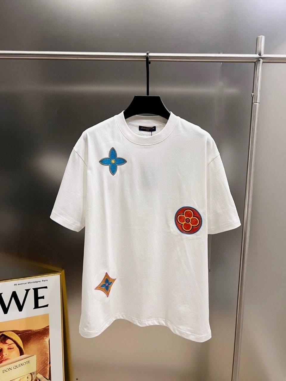 💕 루* 플라워 모노그램 패치 반팔