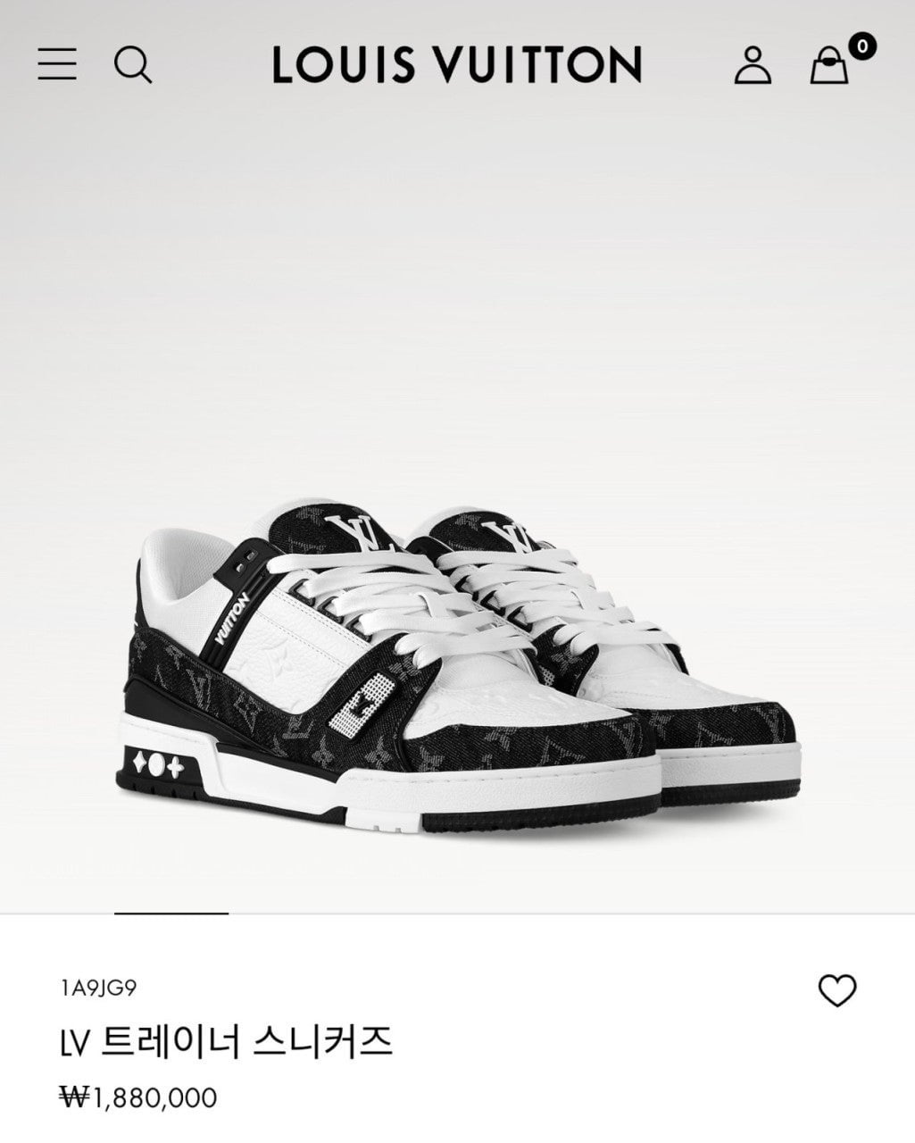 💕 루* 트레이너 데님 블랙