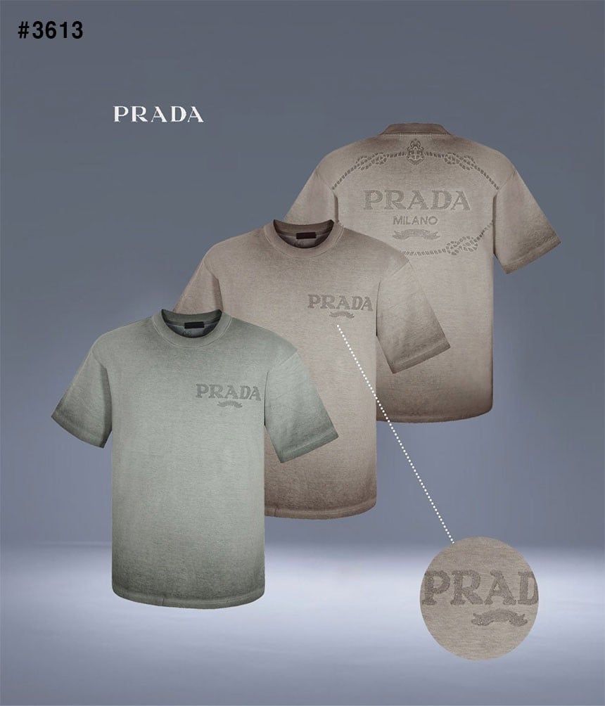 🍀 [PRADA] 프라다 빈티지워싱 레이저각인 티셔츠 🍀