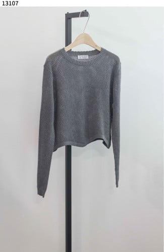 #브루넬로쿠치넬리 [Brunello Cucinelli] 여성 그레이 크롭 니트 신상입고💢 #상의 #니트 #13107