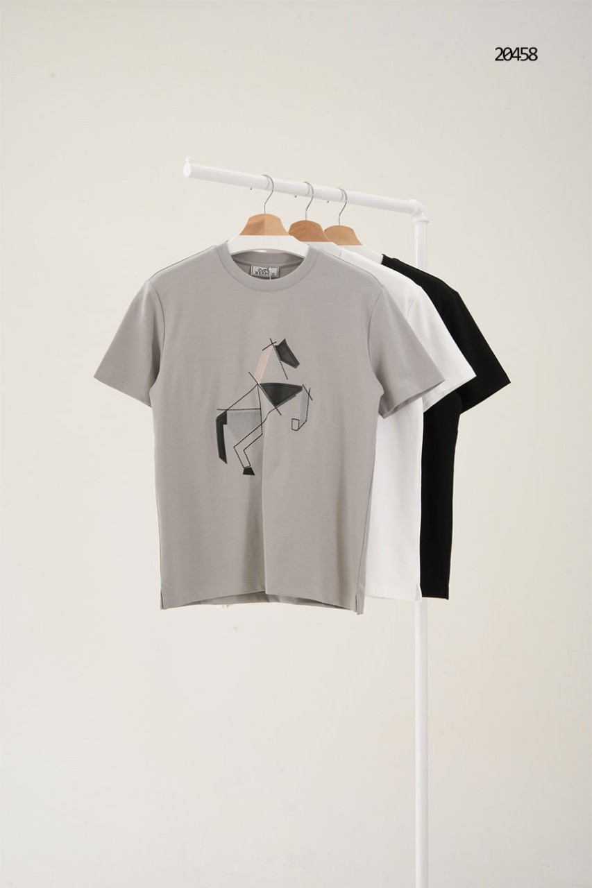 🔆 [HERMES] 에르메스 아트워크 호스 그래픽 반팔 티셔츠 🔆