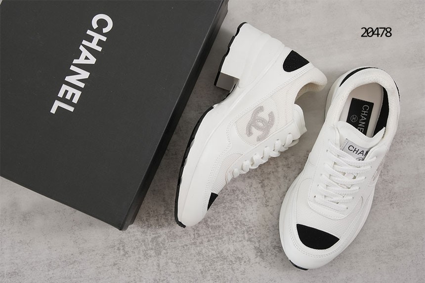 🔆 [CHANEL] 샤넬 25K 믹스드파이버 스니커즈 화이트 🔆