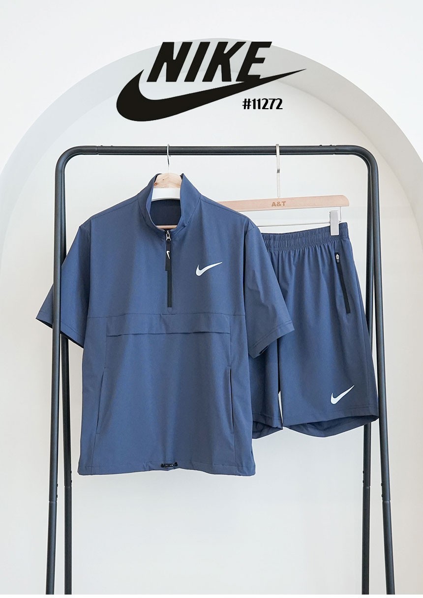 🔆 [NIKE] 나이키 남성 심플 백로고 반팔 아노락 & 5부 셋 🔆