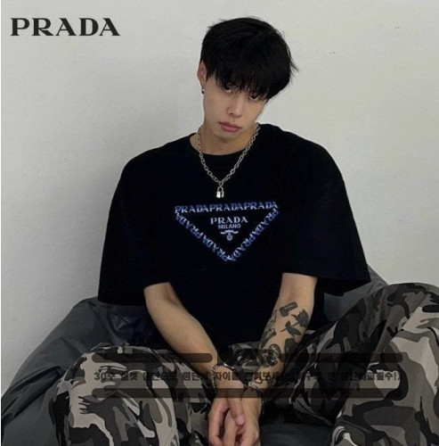 💕 프** 레터링 삼각 디자인 반팔 티셔츠