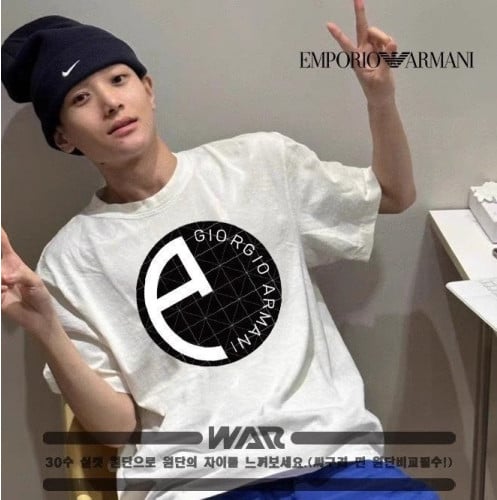 💕 알** 조각 로고 디자인 반팔 티셔츠