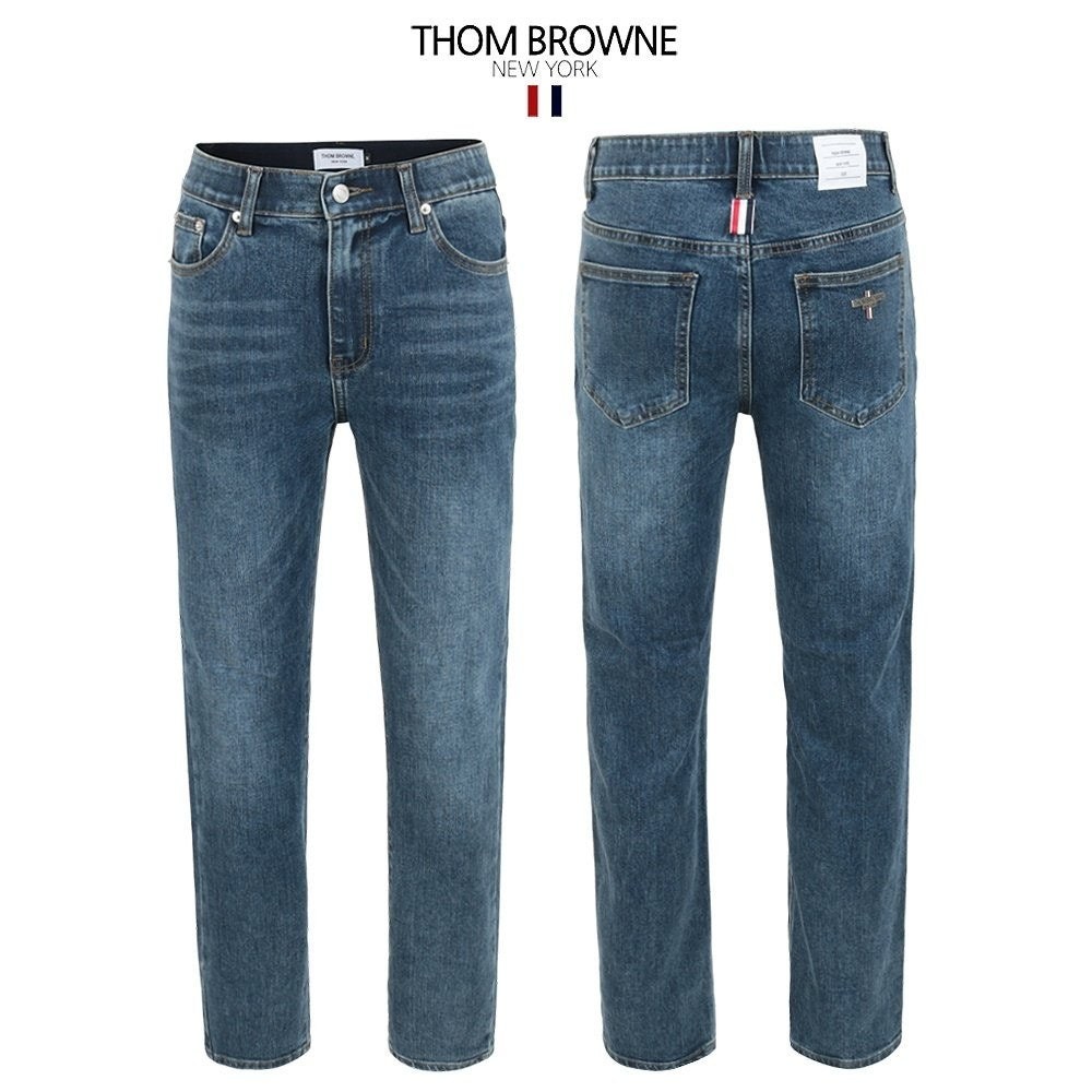 💕 톰* 중청 히든밴드 스판 스트레이트데님