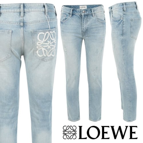 💕 로** 화이트 아나그램 연청 슬림 일자진