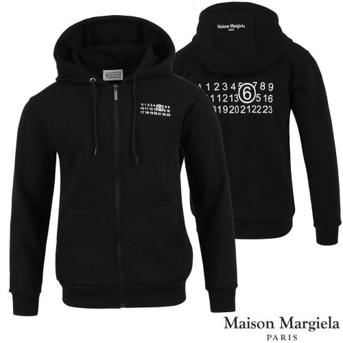 💕 메* 마르지엘라 넘버 로고 후드집업