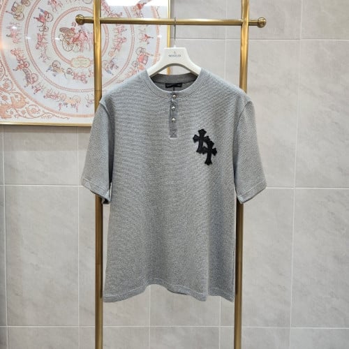 💕 크* NO.19 와플헨리넥 리얼레더 크로스 티셔츠