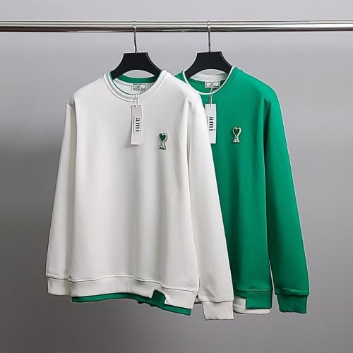 💕 아* 그린하트 레이어드 맨투맨