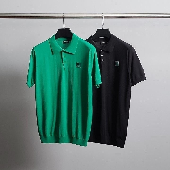 💕 펜* F로고와펜 반팔 카라 니트