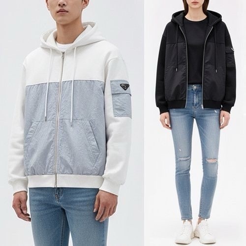 💕 프** 배색포인트 후드집업