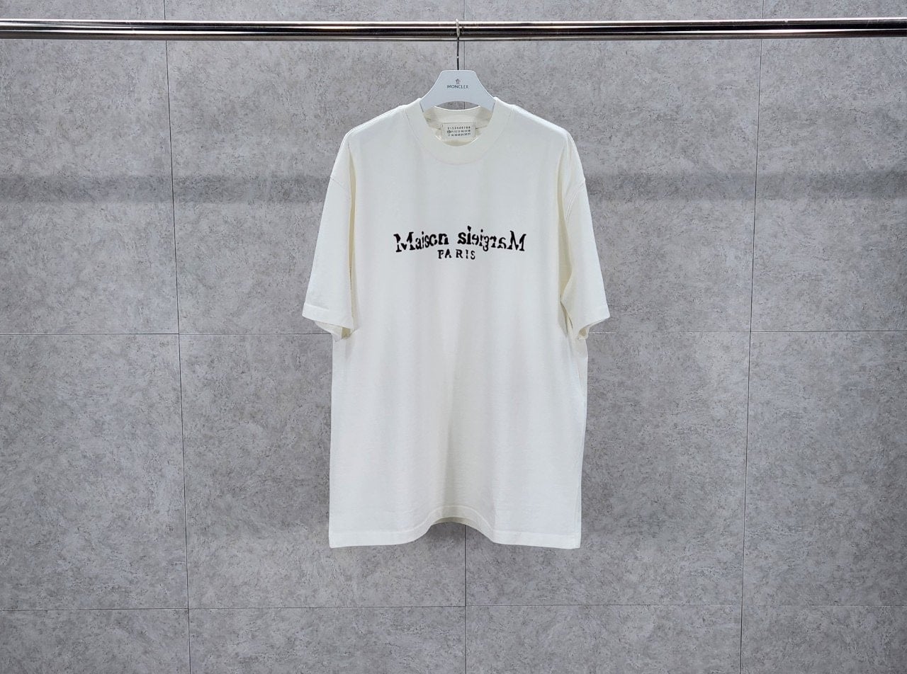 메 파리로고 반팔 티셔츠