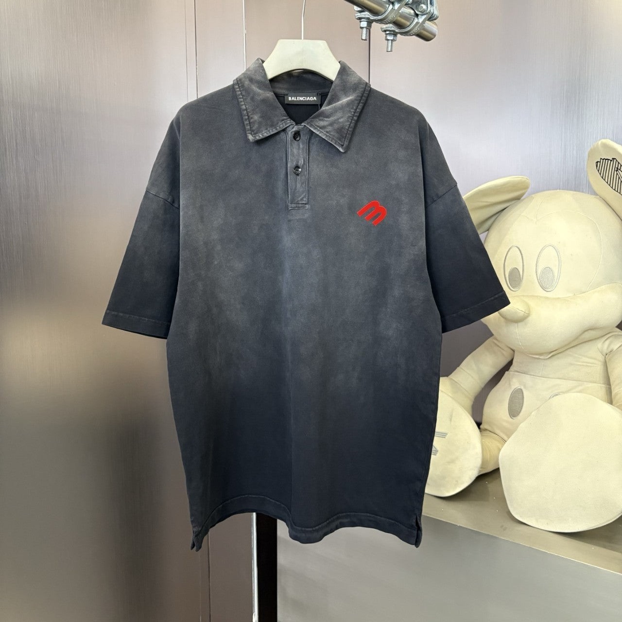 25ss 발**** 백로고 빈티지 워싱 카라티