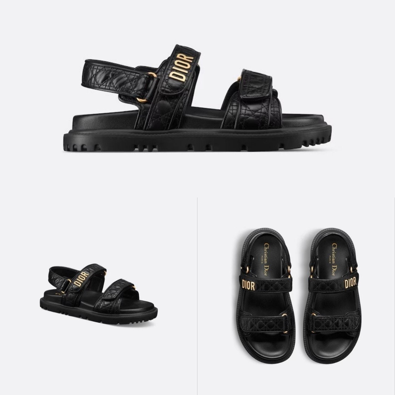 26ss 크리스찬 디*올 블랙 퀼트 까나쥬 샌들(최상위버전) 입고~