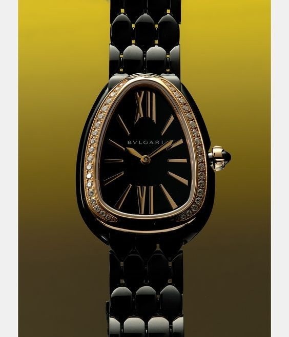 불가리 세르펜티 세두토리 워치 로즈골드 블랙다이얼 다이아 블랙줄