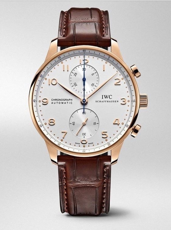 IWC 샤프하우젠 포르투기저 화이트다이얼 골드침