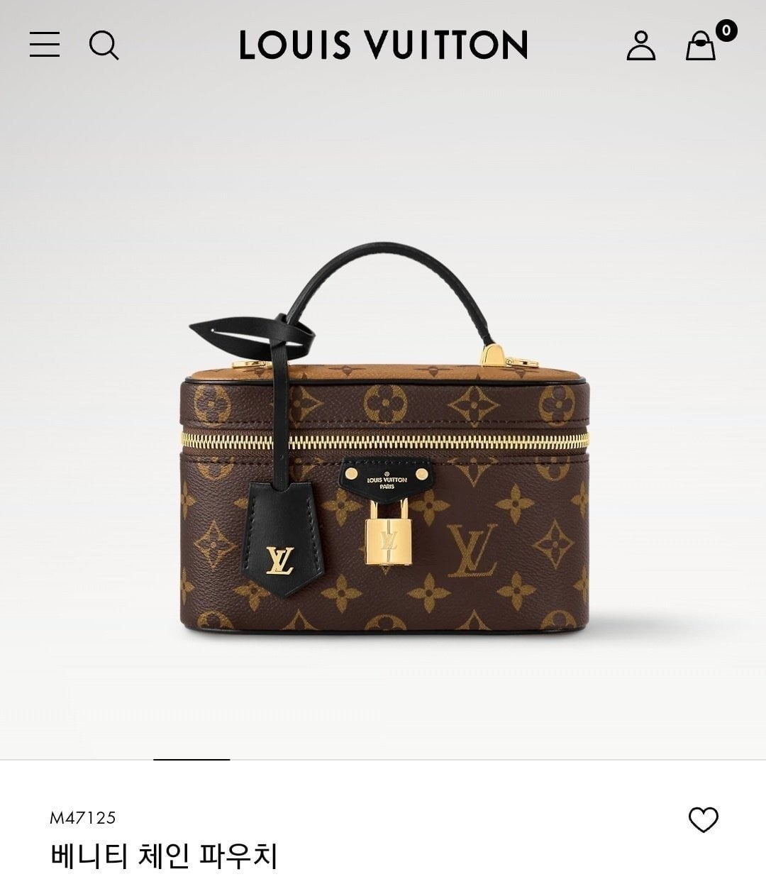 💕 루* M47125 베니티 체인 파우치 ❤️풀박스❤️