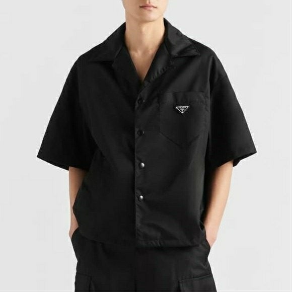 💕 프** 오픈카라 숏슬리브 셔츠