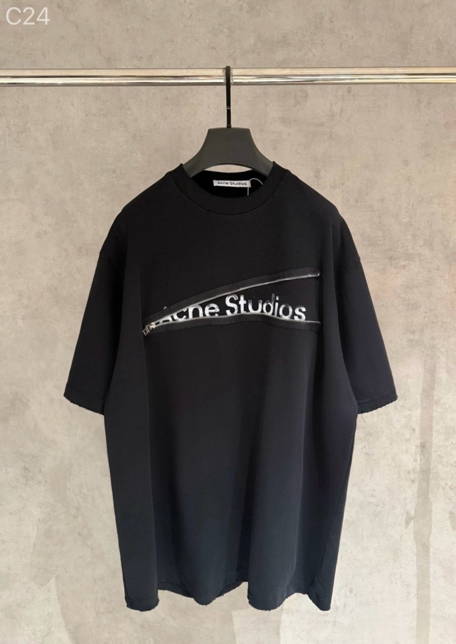 💕 아** 지퍼 로고 티셔츠