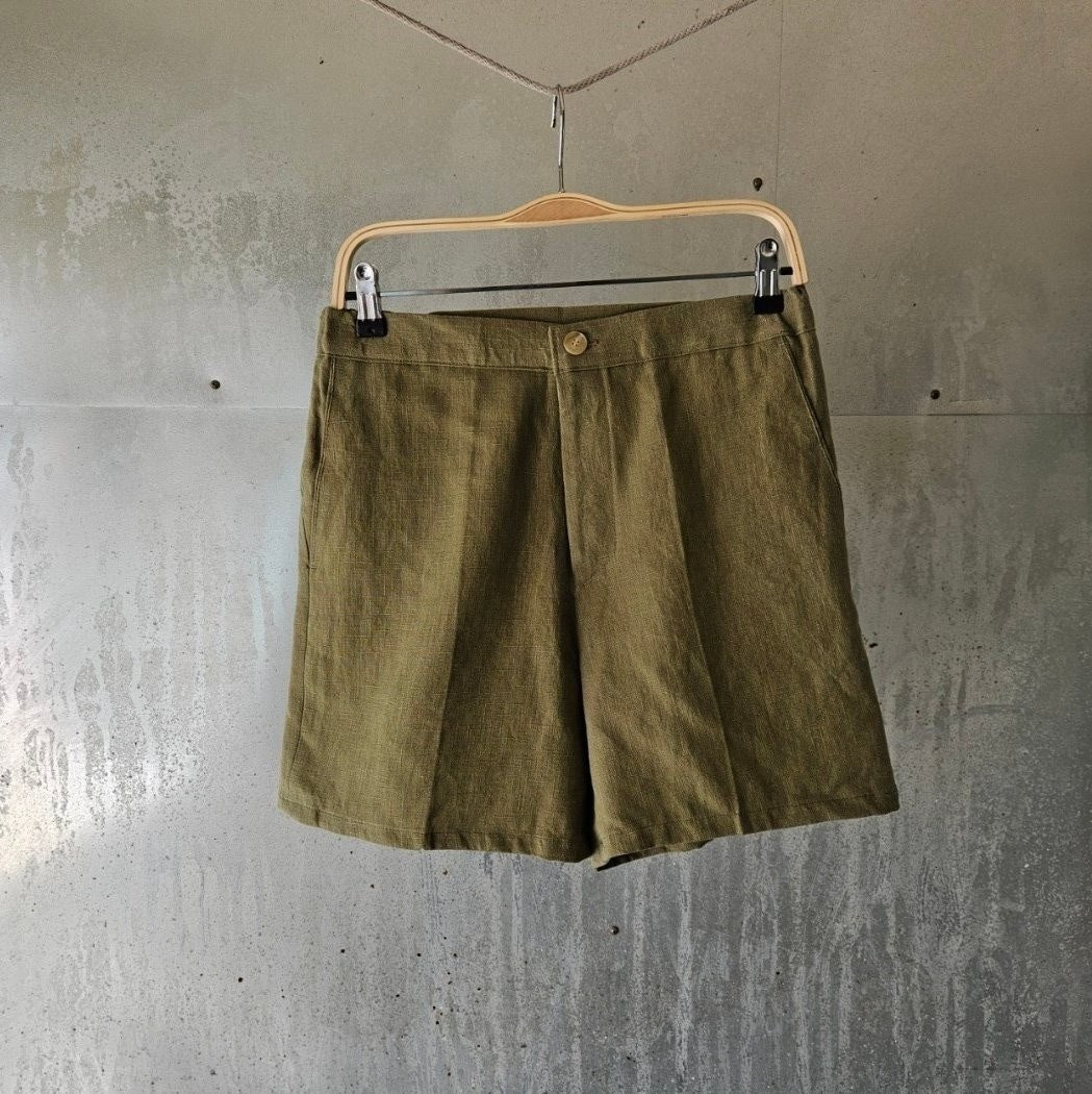 💕 띠** 린넨 반바지 (카키)
