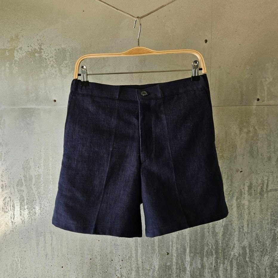 💕 띠** 린넨 반바지 (네이비)