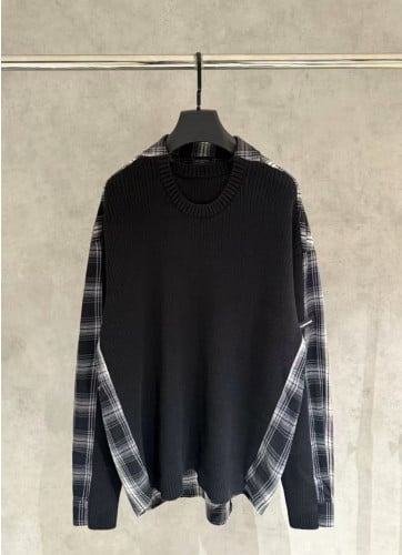 💕 발**** 하이브리드 플래드 스웨터 니트