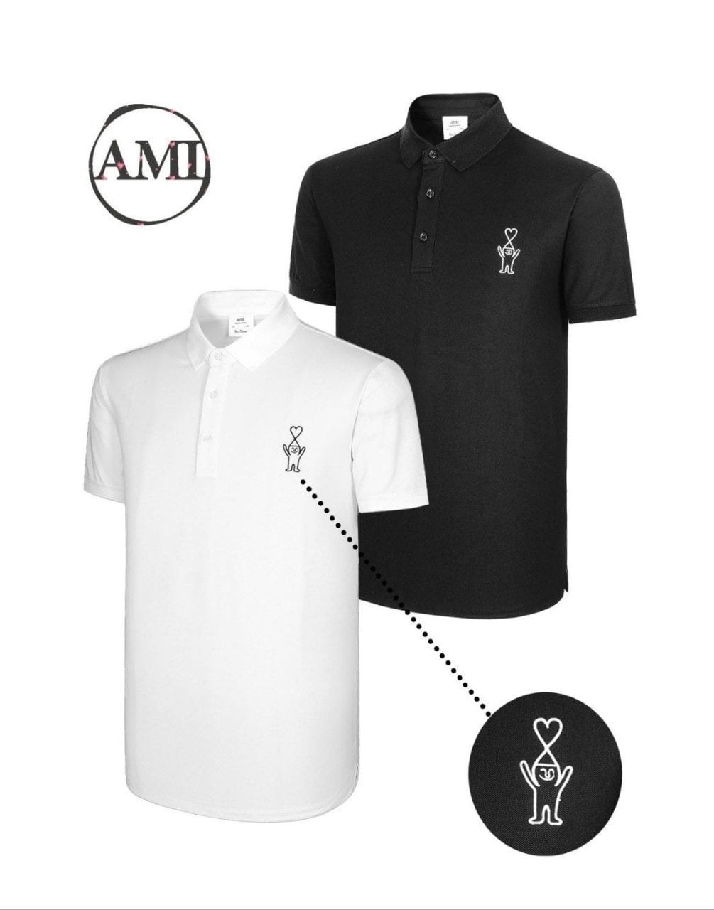 💕 아* 헤드하트 카라 반팔