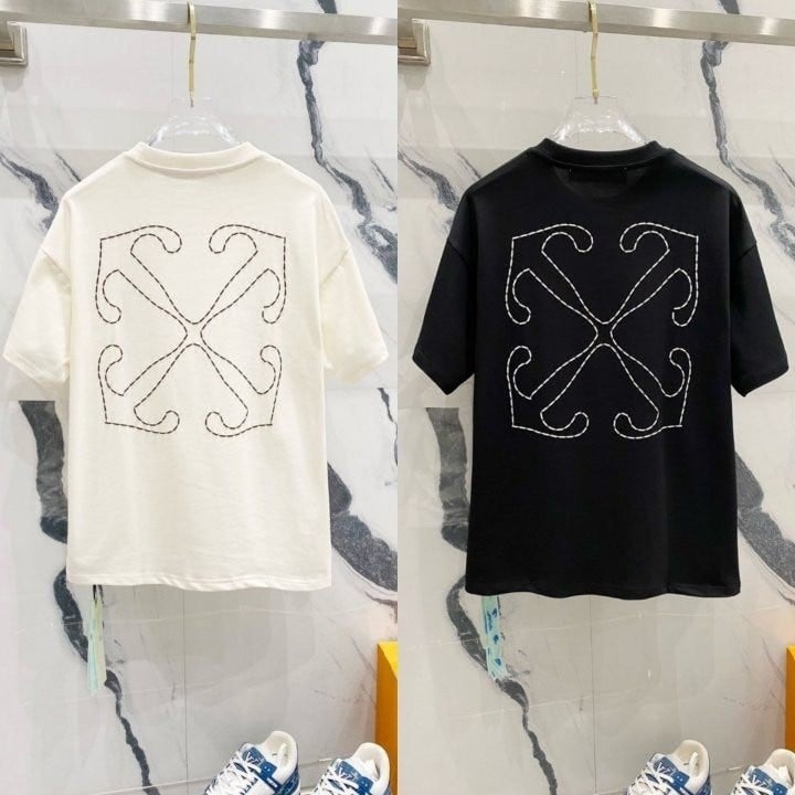 Scan arr 프린팅 라운드 티셔츠 OFF-1383