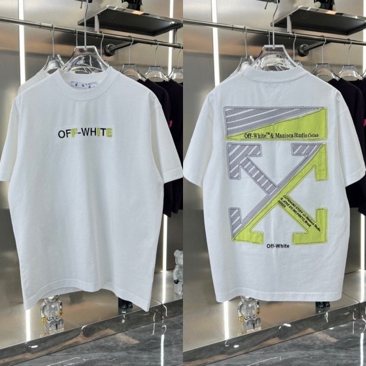 자수로고 시그니처 라운드 티셔츠 OFF-1372