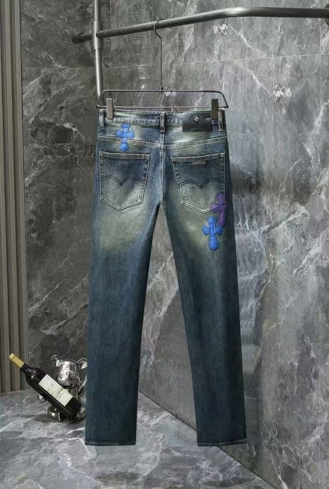 *빅사이즈 추가* 레더패치 스판 데님진 CR-946