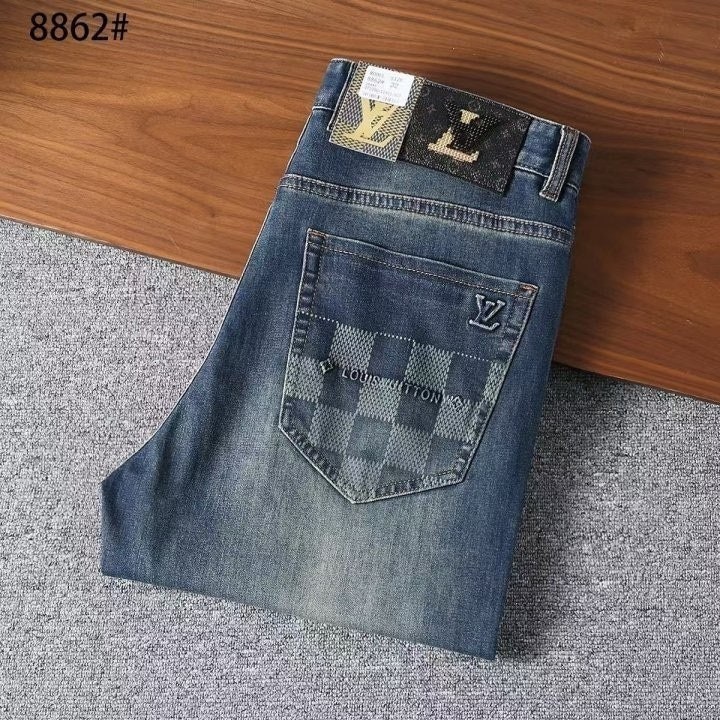 *빅사이즈 추가* 모노그램 하프로고 데님진 LOU-2432